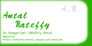 antal mateffy business card